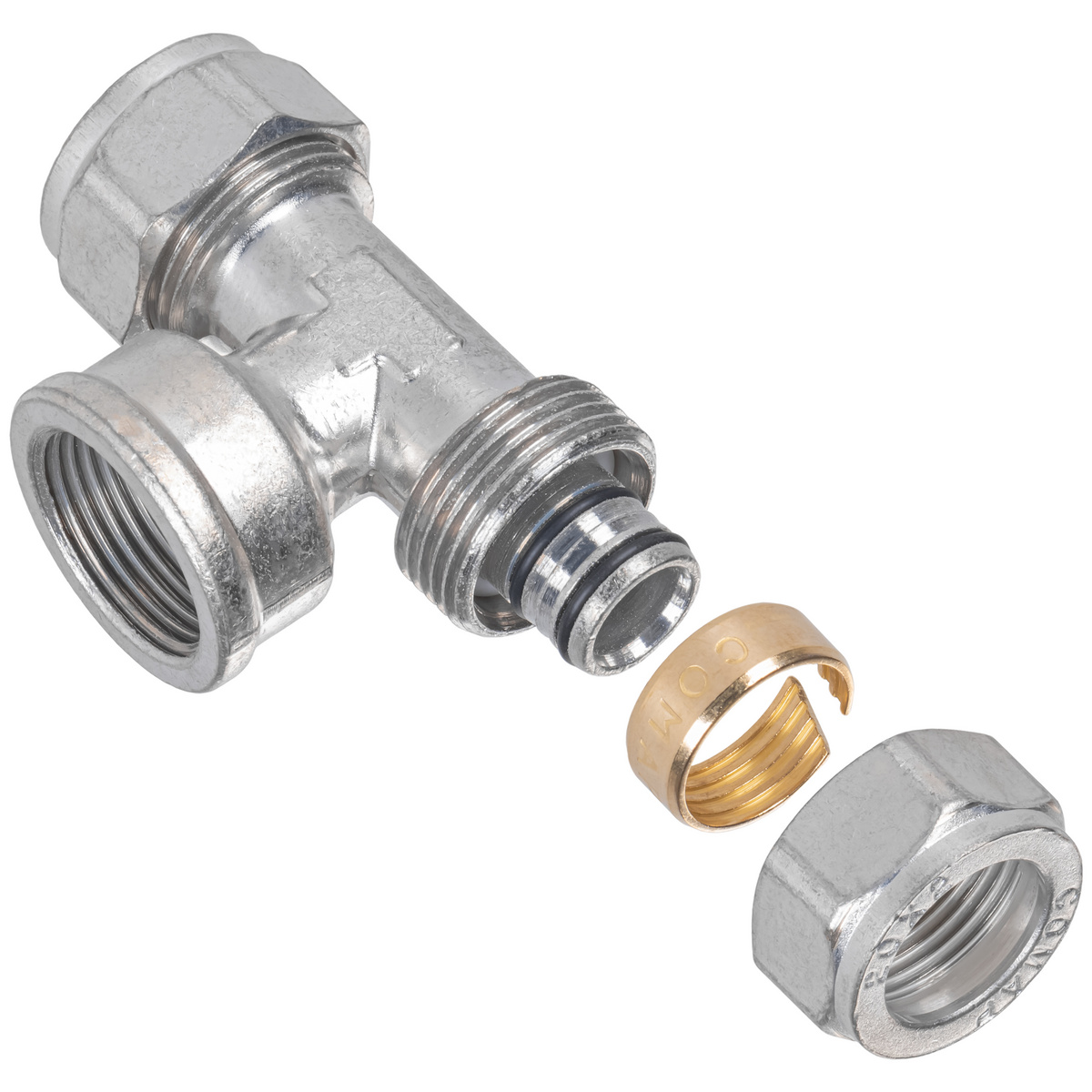 Трійник з внутрішньою різьбою TurboSKIN, латунь, 16x2 - 1/2" - Зображення 2