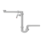 HL126/40 Сифон, DN40 х 6/4", з кульовим шарніром, для пральної або посудомийної машини